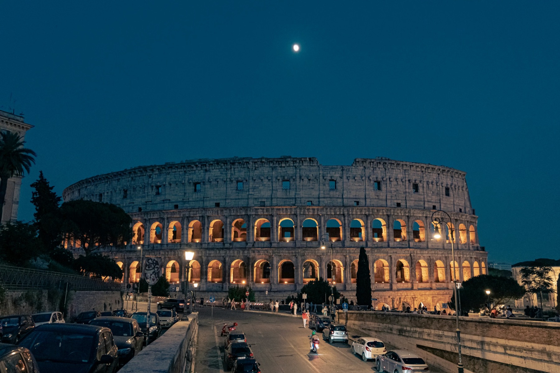 The Colosseum at dusk, Rome — semi-private guided tours by Trip in Art