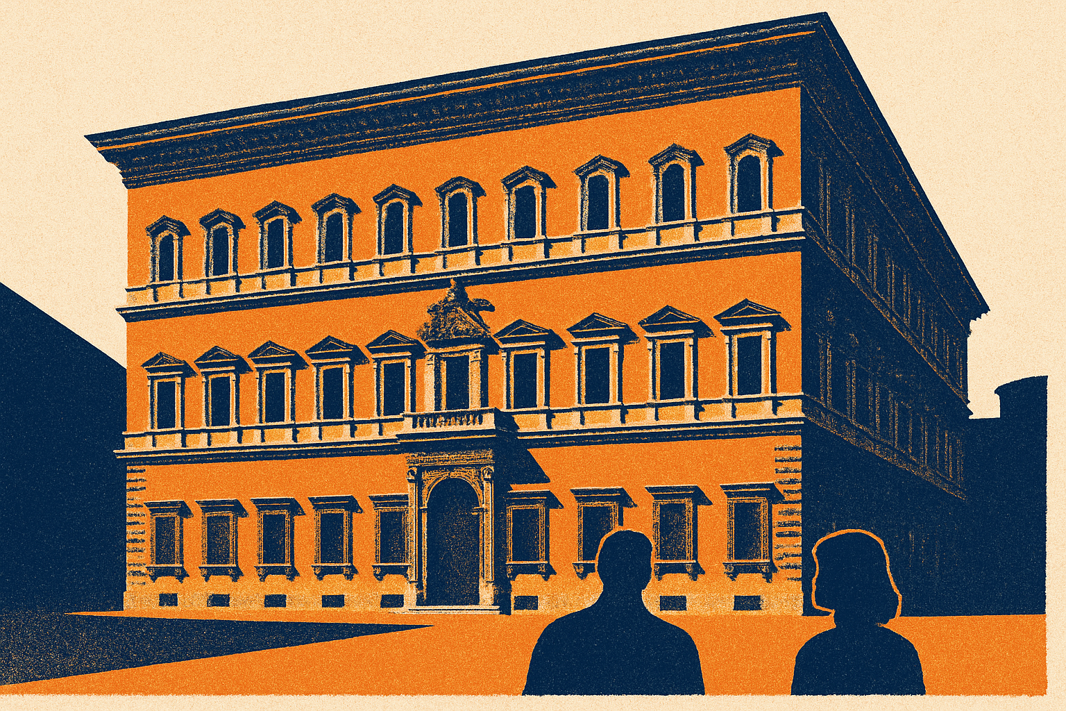 Palazzo Farnese: der Renaissance-Palast schlechthin — KI-generierte Illustration für Trip in Art