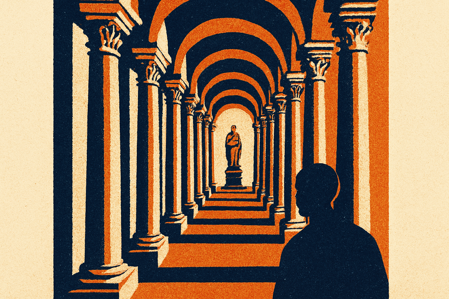 Palazzo Spada: Die Galerie der falschen Perspektive — KI-generierte Illustration für Trip in Art