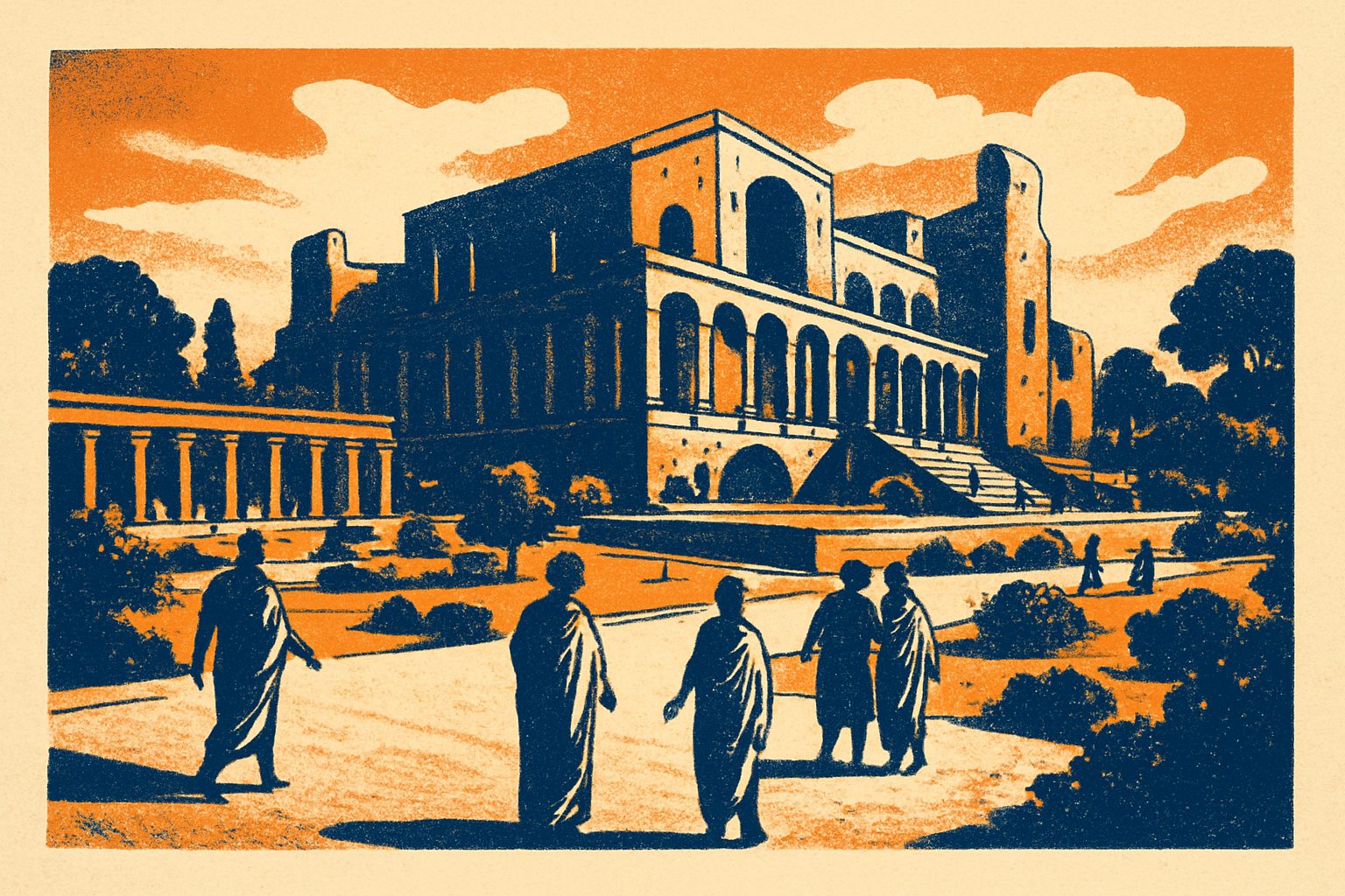 What were the Baths of Caracalla? — AI-generated illustration for Trip in Art